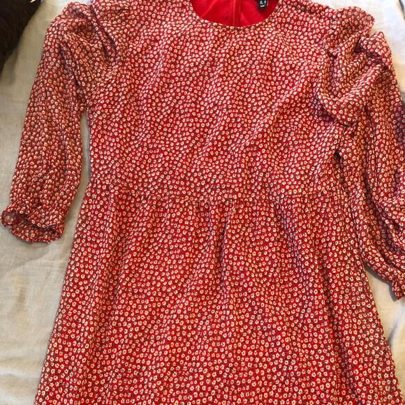 red flower print maxi dress - Picture 1 of 1
